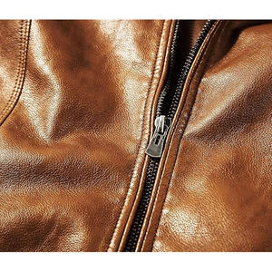 Nouvelles vestes en cuir personnalisées pour hommes, coupe-vent, vente en gros de vestes en cuir pour hommes - Product Image 2