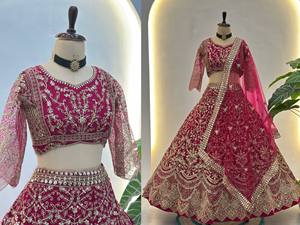 Latest Women Traditional Butterfly Net Lehenga Choli with <b>Sequins</b> Embroidery and Recycled <b>Materials</b> Net Dupatta Set for Party - Product Image 5