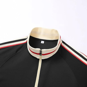 Survêtement décontracté pour homme avec rayures latérales, idéal pour le sport et les loisirs, fermeture éclair tendance - Product Image 3