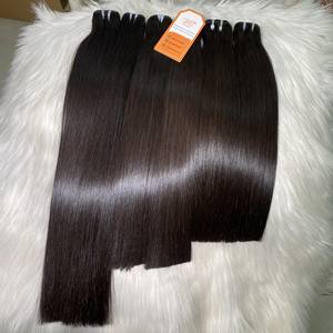 Extensiones de cabello humano vietnamita recto de hueso superior Textura sedosa súper brillante Sin productos químicos Sin olor Materia prima Cabello virgen - Product Image 5