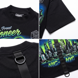 Camiseta Gráfica Extra Grande de 180 GSM, 100% Algodón, con Etiqueta OEM Personalizada, Sublimada, Estilo Urbano Hip Hop para Hombre, Temporada de Verano - Product Image 4