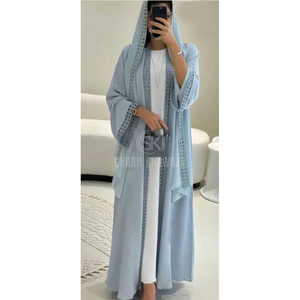 Abaya Casual Musulmana para Mujer, Nueva, Ligera, Transpirable, Larga hasta el Suelo, para Uso Diario, Cuello Alto, Manga Larga, Precio al por Mayor, Superventas - Product Image 1