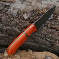 Couteau de chasse en acier Damas de qualité industrielle, personnalisé OEM, manche en bois, HTTC STORE |   Couteau multifonctionnel de qualité supérieure