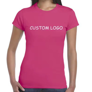 Camiseta Rosa Personalizada con Logotipo para Mujer, Corte Ajustado, Cuello Redondo, Manga Corta, 100% Algodón Jersey, Transpirable, Informal, para Todas las Temporadas - Product Image 4