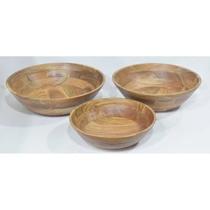 Mango <b>Wood</b> <b>Rustic</b> Fruit Bowl Set Wholesale - Natural Finish Handcrafted - Product Image 3