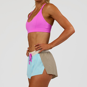 Shorts de sport pour femmes, noir, rose, blanc, respirants, à séchage rapide, 100% coton, logo personnalisé, cordon de serrage - Product Image 5