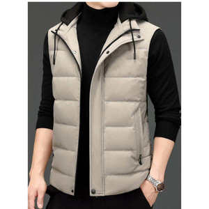 OEM Custom Made <b>Winter</b> Top Selling Factory Price Handmade Half Sleeve Puffer <b>Waterproof</b> Front Logo <b>Jacket</b> for <b>Men</b> - Product Image 3