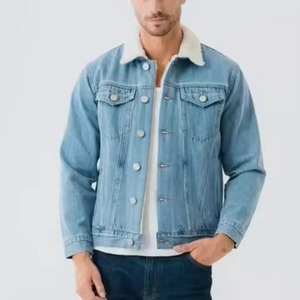 Wholesale 2026 New Fashion Plain Washed Cotton Casual Black Men's <b>Denim</b> Jeans <b>Jacket</b> <b>Custom</b> <b>Denim</b> <b>Jackets</b> for Men and Women - Product Image 1