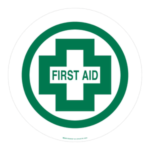 Señal de Advertencia Plegable para Pisos Mojados Brady FIRST AID para Áreas Industriales, Laboratorios y Hospitales - Product Image 1