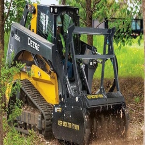 Quality Diesel Mini Loader Skid Steer with <b>Mulcher</b> Attachment Front Loader & Motor/Pump for Demanding Forestry Applications - Product Image 5