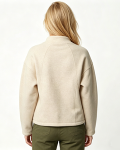 Women Crew Neck Knitted Sweatshirt 2026 Oversized Regular <b>Long</b> <b>Sleeve</b> Teen Girls Loose Winter Fashion Front Logo Pullover <b>Top</b> - Product Image 5