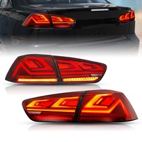 Luces Traseras Ahumadas/Rojas con Escaneo y Luz Trasera Secuencial Ámbar para Mitsubishi Lancer Evo X 2008-2018
