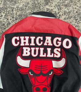 แจ็คเก็ตหนังสไตล์วินเทจ แบรนด์เจฟฟ์ แฮมิลตัน ชิคาโก แชมเปี้ยนชิพปี 1995 - Product Image 1