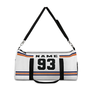 Bolsa Deportiva Blanca Personalizada con Rayas Azules y Naranjas, para Equipamiento Deportivo, de Nailon, con Capacidad de 30-40L, para Jugadores y Entrenadores - Product Image 6