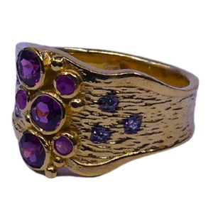 Wedding Wear 925 Sterling <b>Silver</b> Gold Plated Jewelry <b>Garnet</b> Ruby White Topaz Gemstone Women Wear Classic <b>Ring</b> - Product Image 6