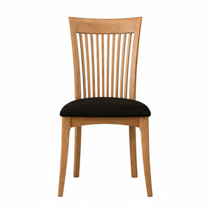 Chaise de salle à manger moderne en teck indonésien à dossier à lattes, écologique, durable, avec un cadre en bois robuste, élégante, pour hôtel, maison, salle à manger - Product Image 1