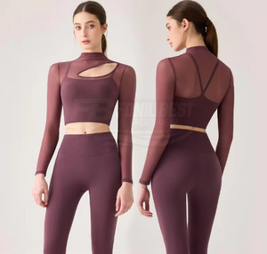 New Fashion Breathable Padded Bow Pilates Bra Backless Comfortable Gym Women Running Yoga Full Length High Front Spandex/Nylon - Product Image 3