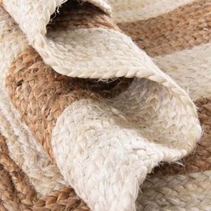 Natural Jute Area Rug Modern Handwoven Solid Color Carpet Living Room Bedroom Floor Decor Mat PET Friendly Extra Thick Non-Slip - Product Image 4