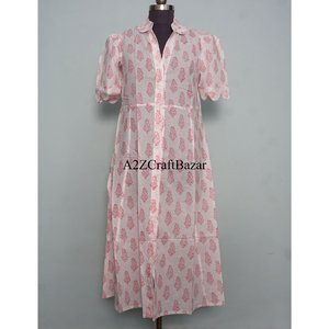 Robe maxi élégante à fleurs vintage avec tissu doux et confortable pour le bureau et les occasions professionnelles, design professionnel pour femmes - Product Image 3