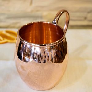 Taza Moderna de Cobre para Moscow Mule con Asa - Vajilla Ecológica para Oficina - Product Image 4