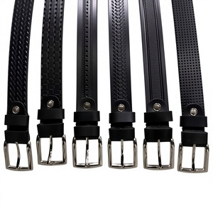 Ceinture pour homme en cuir de vachette poli, longueur personnalisée, boucle carrée en acier, écologique, imperméable, légère, pour le bureau et les mariages - Product Image 6