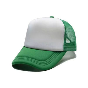 Casquette Trucker en Maille Blanche et Orange, 6 Panneaux, Réglable, Unisexe, Décontractée, Printemps-Été, Couleur Unie, Respirante, Légère - Product Image 2