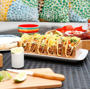 Soporte para Tacos de Malla Metálica Marrón, en Metal con Recubrimiento en Polvo, para Exhibición de Alimentos en Restaurantes, Base Estable - Product Image 3