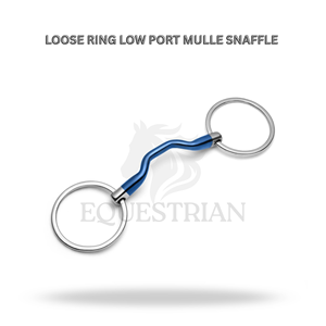 Bocado de caballo Mullen Snaffle de anillo suelto y puerto bajo, equipo de equitación - Product Image 2