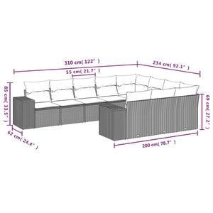 Ensemble de canapés de jardin blanc crème et noir - Product Image 3