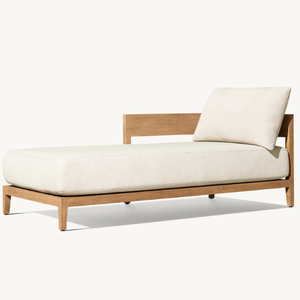 Chaise longue en teck au style moderne et mousse souple, idéale pour les piscines, durable, meilleur prix. - Product Image 6