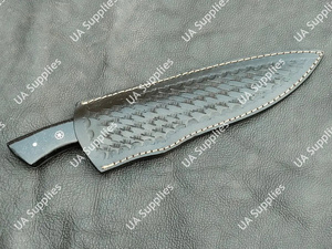 Cuchillo de Chef de Acero de Damasco Hecho a Mano, Hoja de 7 Pulgadas con Espiga Completa, Mango Ergonómico y Funda, Cuchillo Profesional para Cocina, Venta al por Mayor OEM/ODM - Product Image 6