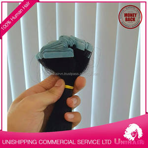 Cutícula alineada 100% Raw Virgin Vietnamita Cabello humano Trama Cinta Extensiones de cabello Colores personalizables Precios al por mayor - Product Image 6