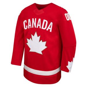 Quantité minimale de commande bas personnalisé 10 pièces de haute qualité en gros hommes femmes adulte maillot de hockey sur glace 100% polyester séchage rapide respirant - Product Image 2