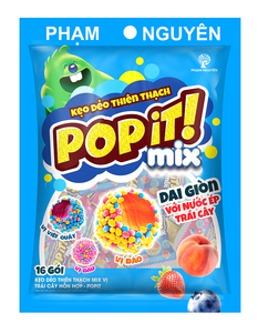Vente en gros de confiseries Popit marron très demandées, bonbons gélifiés croquants sucrés et acidulés, en forme de dessin animé, boules de gelée, sachet de poudre de lait fruitée - Product Image 3
