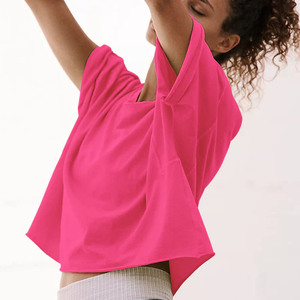 T-shirt court tendance pour femme, coupe ajustée, 100 % coton, impression 3D en relief personnalisée, en spandex épais, qualité supérieure, OEM 2026 - Product Image 6