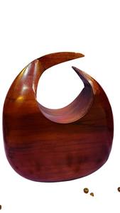Handcrafted Crescent Cutout Wooden Clutch <b>Bag</b> <b>for</b> <b>Women</b> Designer Evening Party Wedding Statement Sculptural Purse - Product Image 2