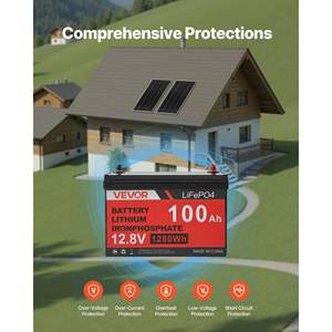 Kit solaire complet 400W 12V, 2 panneaux solaires monocristallins 200W, batterie LiFePO4 12.8V 100Ah, contrôleur de charge MPPT 40A - Product Image 5