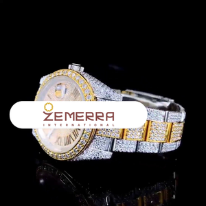 Montre Homme Hip Hop Iced Out VVS1 Bussdown Moissanite Diamant Montre-Bracelet de Luxe Entièrement Sertie de Diamants Montre Automatique Homme en Acier Inoxydable - Product Image 4