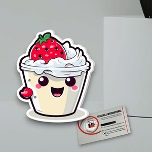 En gros, Plaques à cils en acrylique magnétiques, motifs gâteau aux fraises mignon, cercle, ovale, diamant, fleur, pour extensions de cils, marque privée - Product Image 4