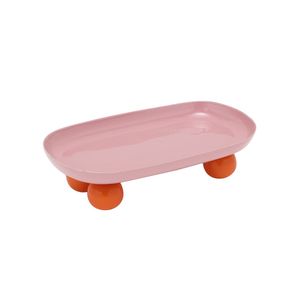 Bandeja de Servir Ovalada Moderna, Plato Decorativo de Metal Esmaltado con Rayas, Organizador Estético para Cocina y Vajilla, Bandejas Decorativas para el Hogar - Product Image 5