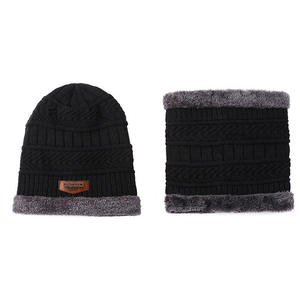 Soft Thicken Ski <b>Hat</b> Unisex Ear Neck Protection Warm Winter Beanie Knitted Cap Scarf Set Common Vintage Style - Product Image 4