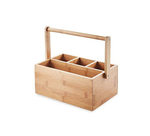 Contemporary Wooden Utility Holder <b>Caddy</b> for Organized <b>Kitchen</b> and Dining Accessories - Product Image 2