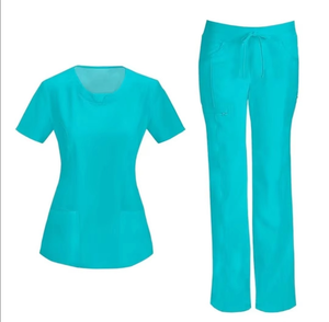 Factory Direct V-Neck Stretchy Women <b>Nurse</b> <b>Scrubs</b> Sets Medical Hospital Workwear 95% Polyester 5% Spandex Comfortable <b>Scrubs</b> - Product Image 6