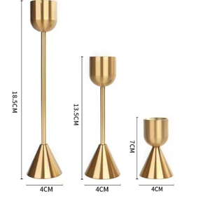 Chandelier en métal plaqué laiton doré vintage 2026, élégant pour la décoration de table de mariage et de réception - Product Image 5