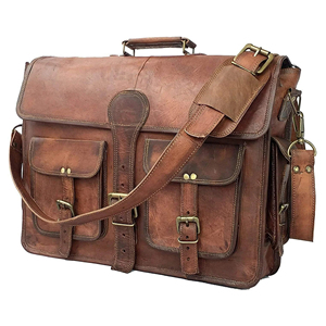 Luxury Slim Real Genuine Leather Laptop Bag for Men Business Briefcase Bag 15 Inches - Product Image 3