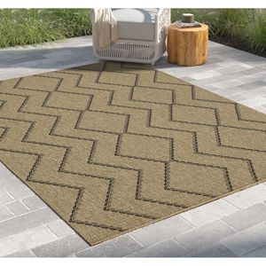 Tapis d'intérieur/extérieur Earth GC_NTL1010, 7 pieds 10 pouces X 10 pieds 3 pouces Jute/Noir 10 pouces 3 en 1. - Product Image 1