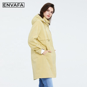 Gabardina para Mujer, Talla Grande, Larga, Personalizada, Cortavientos, con Capucha, Chaqueta de Primavera, Directo de Fábrica - Product Image 3