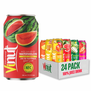 Jus de pastèque 330ml VINUT Vietnam Fabricant Boisson de marque privée sans sucre Échantillon gratuit - Product Image 1