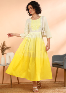 Robe longue évasée en coton brodé pour femme, séchage rapide, idéale pour l'été, les fêtes, le style de vie moderne, tenue quotidienne, meilleur prix fournisseur - Product Image 6
