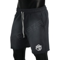 Blaze Fight Wear Hommes Personnalisé Acide Lavage Teinture High Street Style Solide Motif Jogger Shorts Français Terry Coton Polaire Cordon